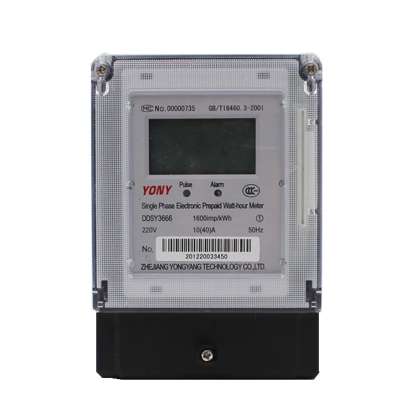 Microelectronic Technology Measure Accurately Kwh Single Phase prepaid Energy Meter